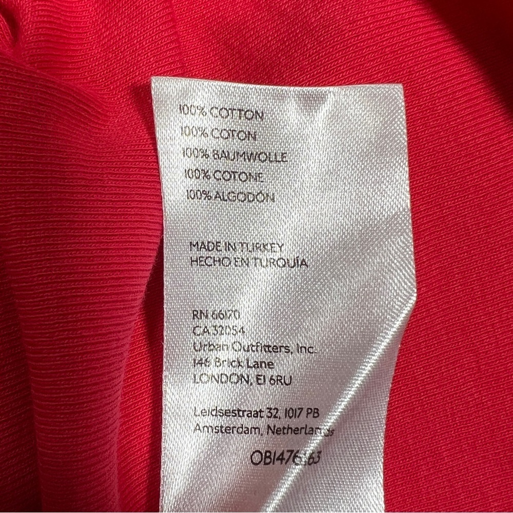 Mauve by Anthropologie Red Bell Sleeve 100% Cotton Top, Size Extra Small - Picture 9 of 9